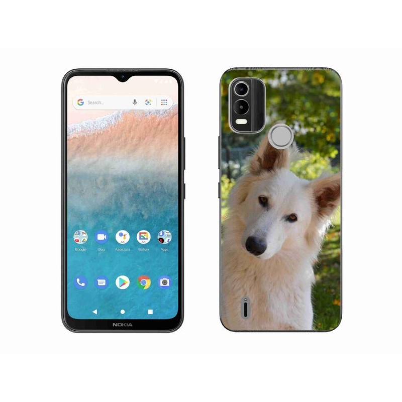 Zselés borítás mmCase a Nokia C21 Plus készülékhez - fehér Swiss Shepherd 1