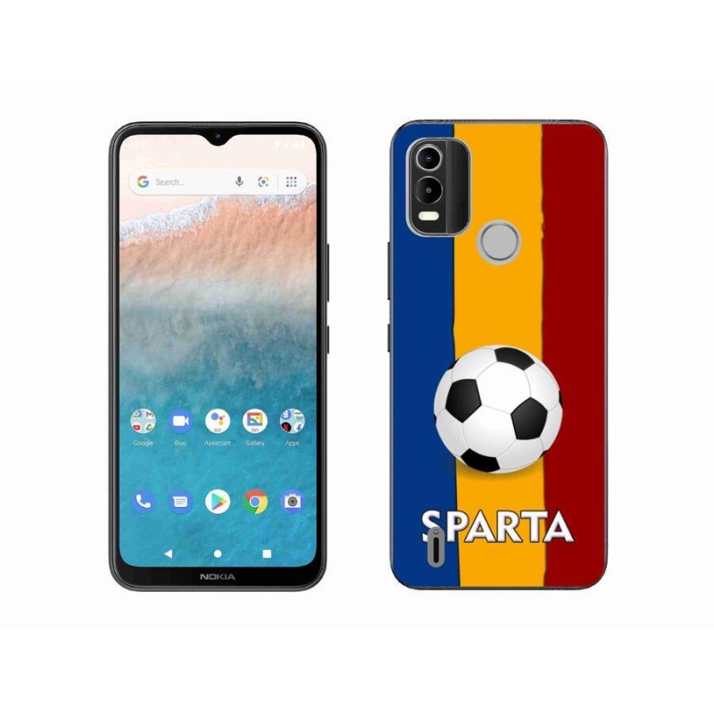 Zselés borítás mmCase mobiltelefonhoz Nokia C21 Plus - futball 1