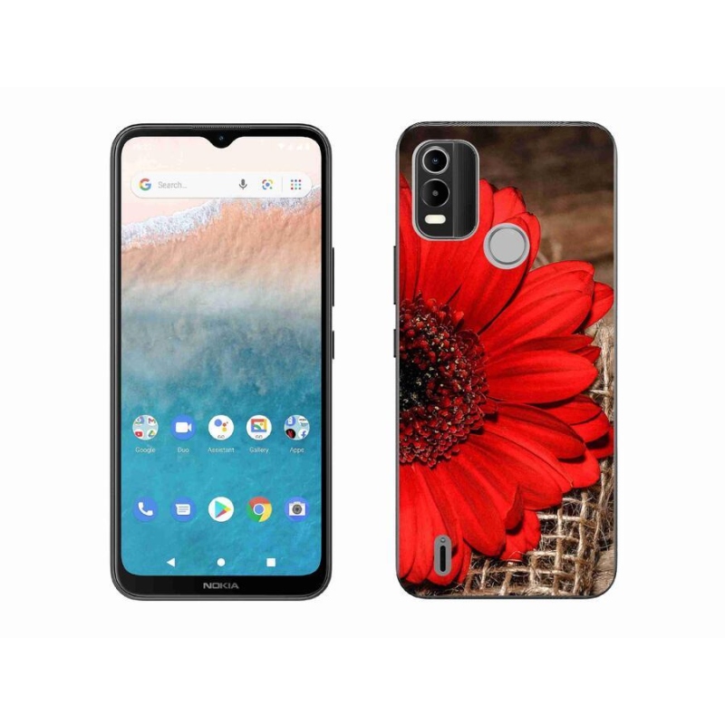 Zselés borítás mmCase mobiltelefonhoz Nokia C21 Plus - gerbera