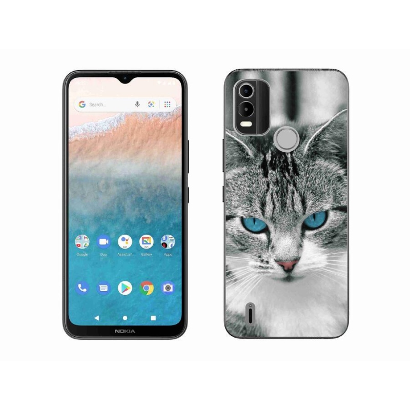 Zselés borítás mmCase mobiltelefonhoz Nokia C21 Plus - macskaszem 1