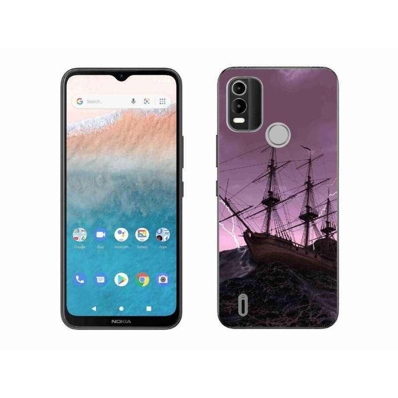 Zselés borítás mmCase a Nokia C21 Plus számára - hajó a viharban