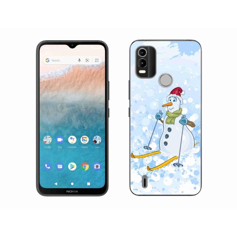 Zselés borítás mmCase a Nokia C21 Plus készülékhez - hóember