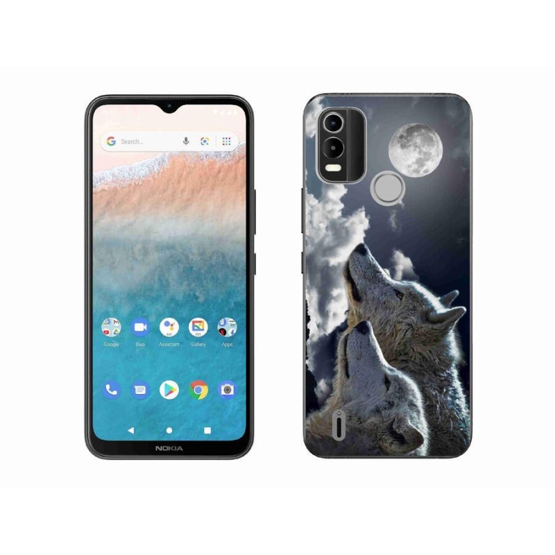 Zselés borítás mmCase mobiltelefonhoz Nokia C21 Plus - farkasok