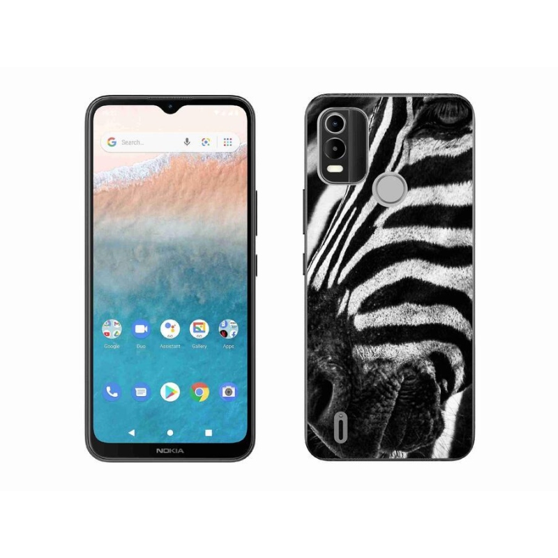 Zselés borítás mmCase mobiltelefonhoz Nokia C21 Plus - zebra