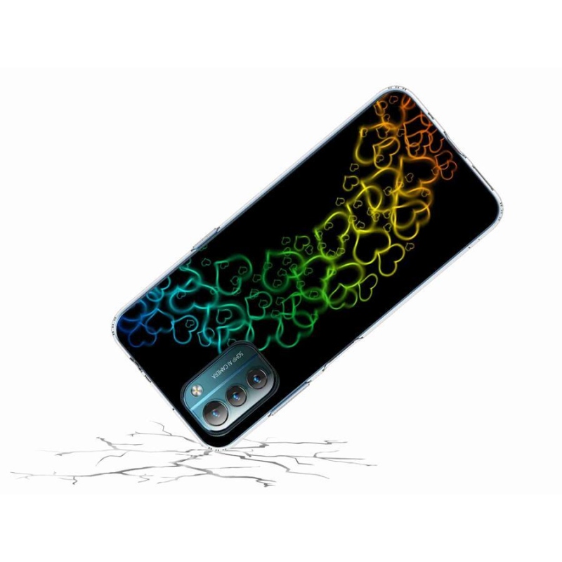 Zselés borítás mmCase mobiltelefonhoz Nokia G11/G21 - színes szívek
