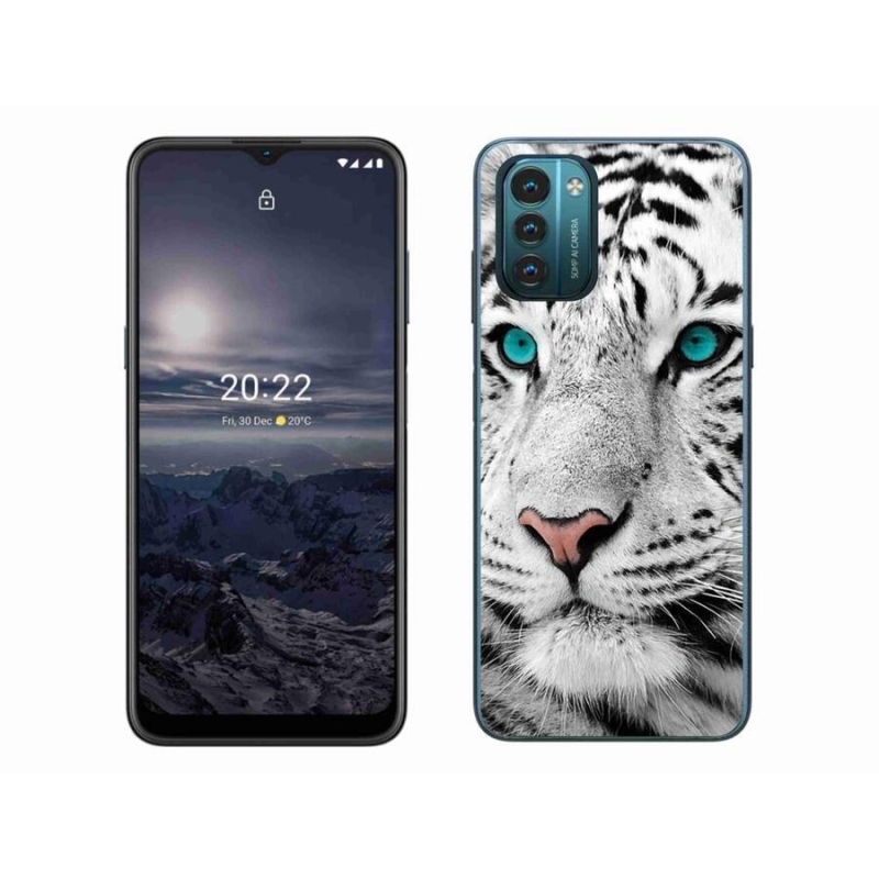Zselés borítás mmCase a Nokia G11/G21 készülékhez - fehér tigris