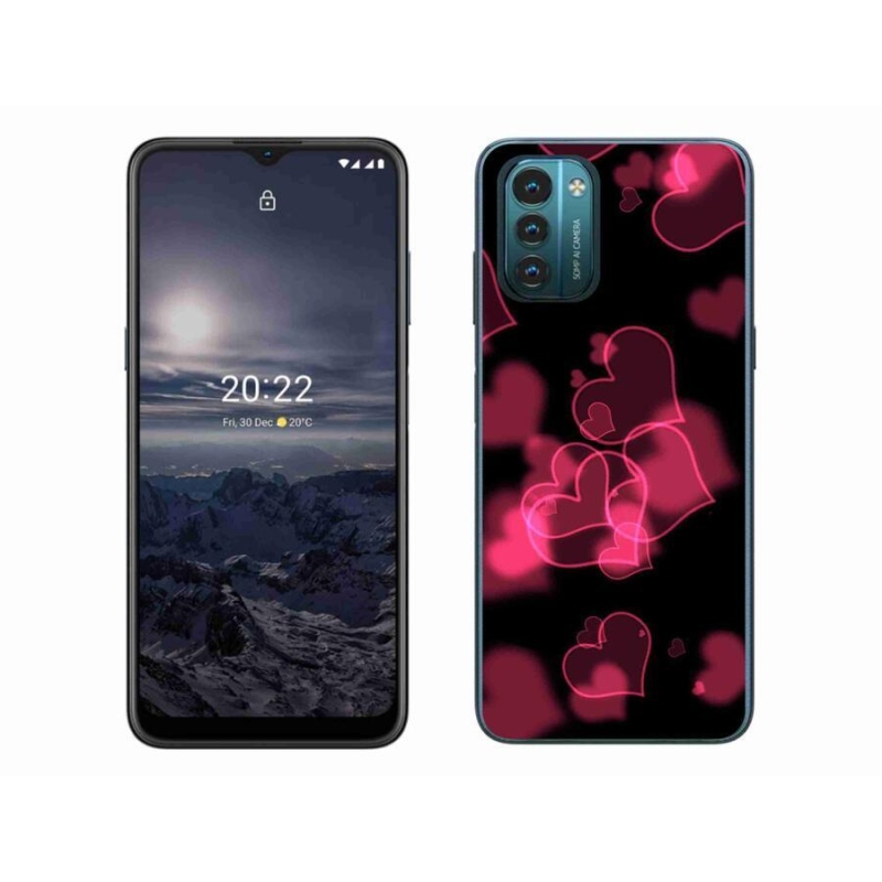 Zselés borítás mmCase a Nokia G11/G21 készülékhez - piros szívek