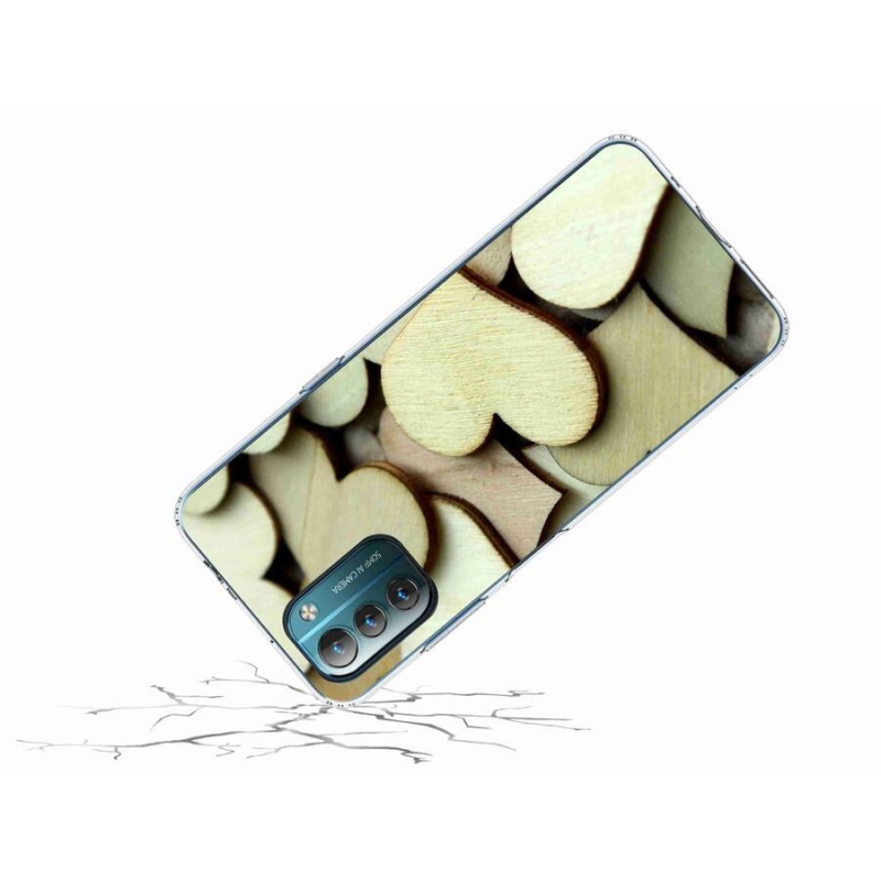 Zselés borítás mmCase a Nokia G11/G21 készülékhez - fából készült szívek