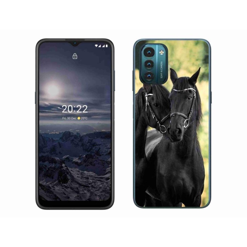 Zselés borítás mmCase a Nokia G11/G21 készülékhez - két fekete ló
