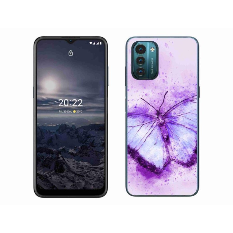 Zselés tok mmCase a Nokia G11/G21 készülékhez - lila pillangó
