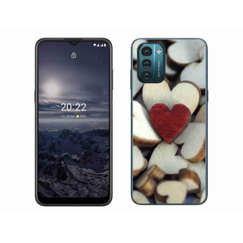 Zselés tok mmCase Nokia G11/G21 készülékhez - gravírozott piros szív