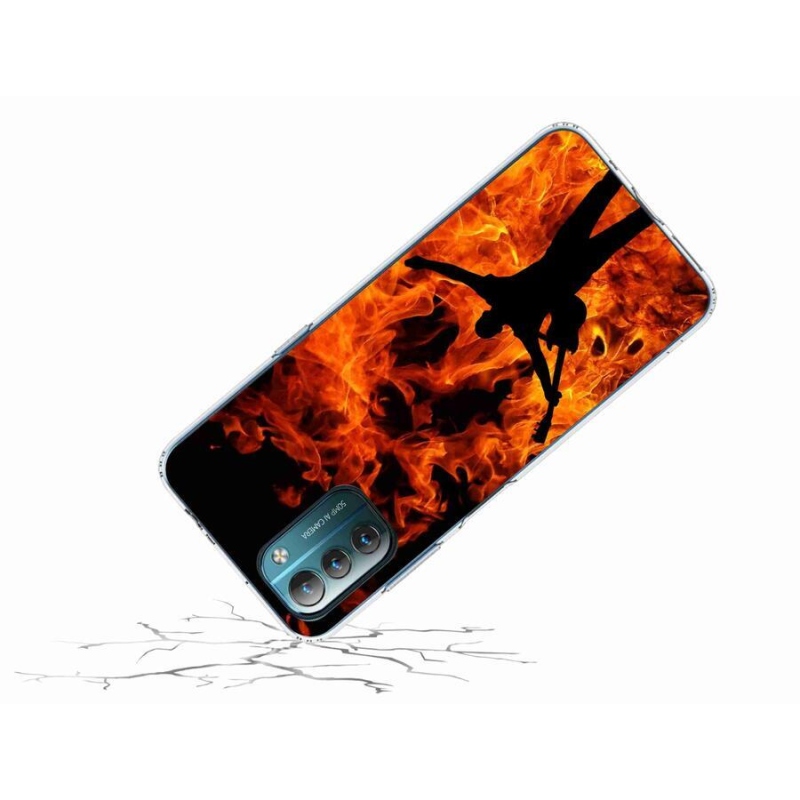 Zselés borítás mmCase mobil Nokia G11/G21 - zenész és tűz
