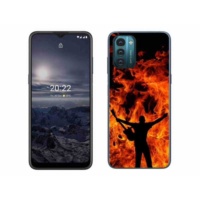 Zselés borítás mmCase mobil Nokia G11/G21 - zenész és tűz