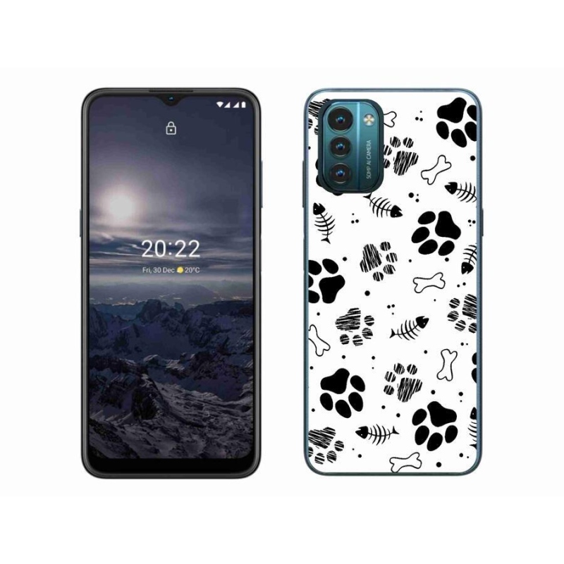 Zselés borítás mmCase mobiltelefonhoz Nokia G11/G21 - kutyamancsok 1