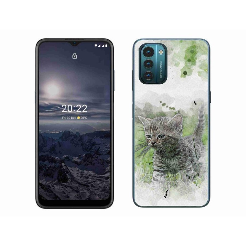 Zselés borítás mmCase mobiltelefonhoz Nokia G11/G21 - aranyos cica 1