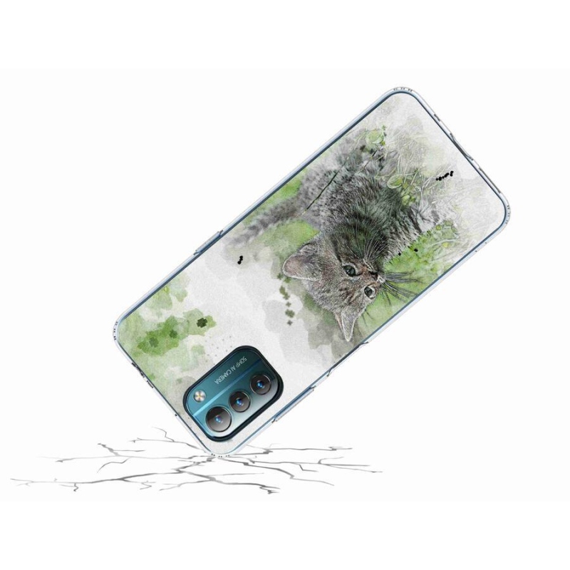 Zselés borítás mmCase mobiltelefonhoz Nokia G11/G21 - aranyos cica 1