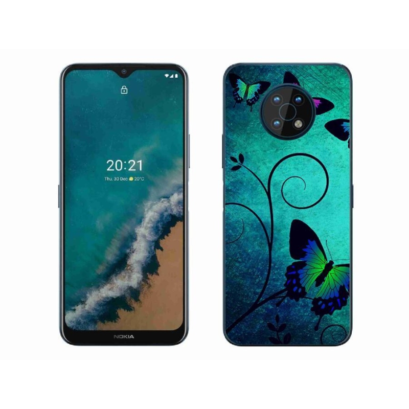 Zselés borító mmCase mobiltelefonhoz Nokia G50 - színes pillangók