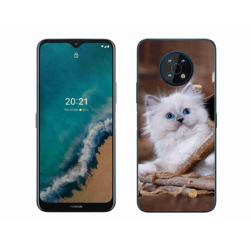 Zselés borítás mmCase a Nokia G50 készülékhez - fehér cica