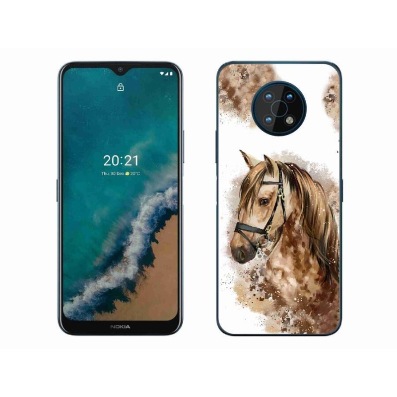 Zselés tok mmCase a Nokia G50 készülékhez - barna rajzfilm ló