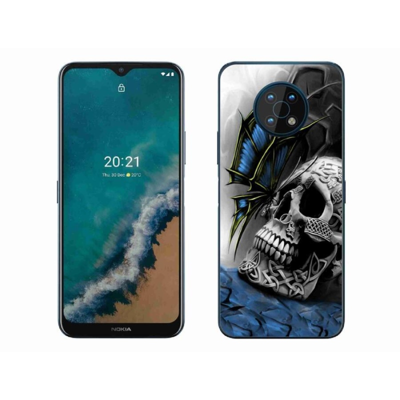 Zselés borítás mmCase a Nokia G50 készülékhez - pillangó és koponya