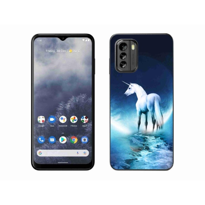 Zselés borítás mmCase a Nokia G60 5G készülékhez - fehér egyszarvú