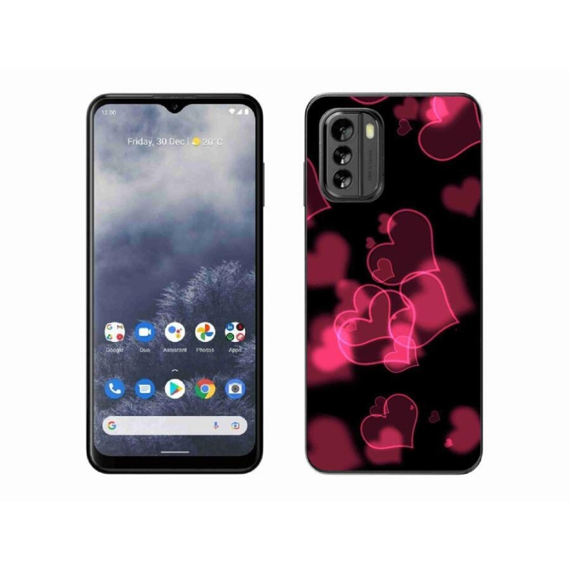 Zselés borítás mmCase a Nokia G60 5G készülékhez - piros szívek