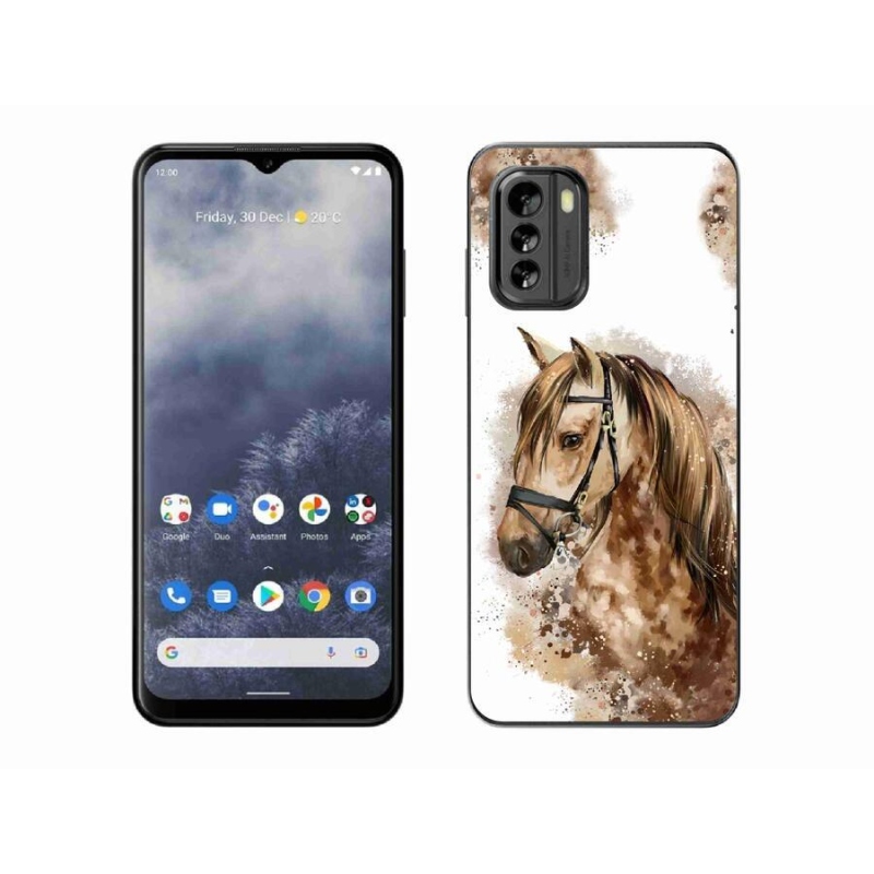 Zselés borító mmCase a Nokia G60 5G készülékhez - barna rajzfilm ló