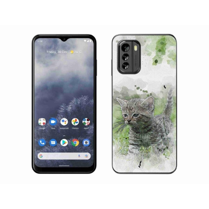 Zselés borítás mmCase a Nokia G60 5G készülékhez - aranyos cica 1