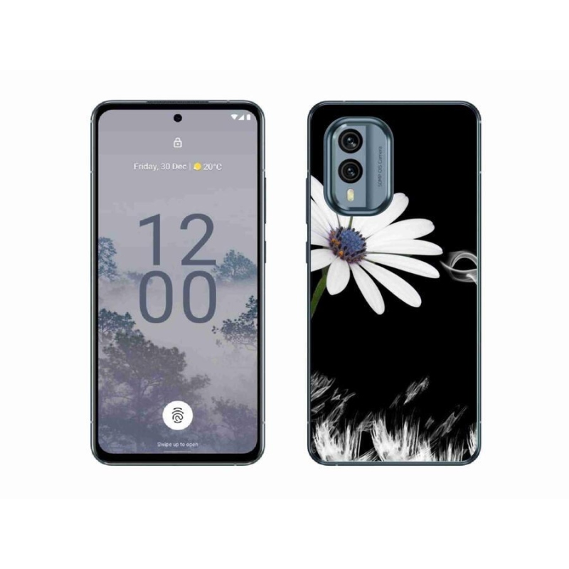 Zselés borítás mmCase a Nokia X30 5G készülékhez - fehér virág