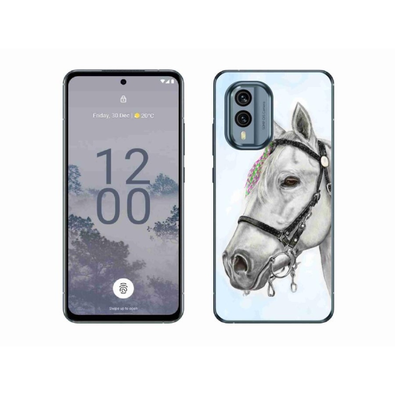 Zselés borítás mmCase a Nokia X30 5G készülékhez - fehér ló 1