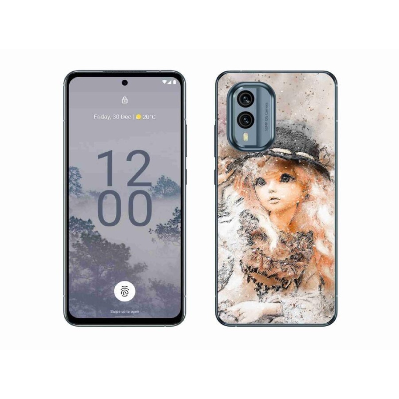 Zselés borítás mmCase a Nokia X30 5G készülékhez - lány sapkával