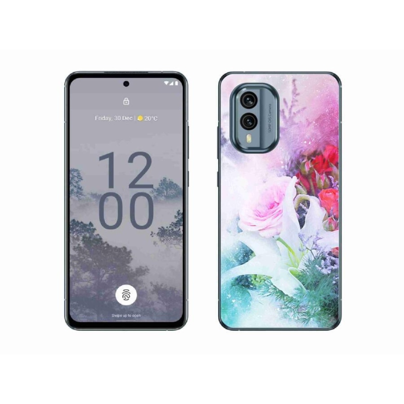 Zselés borítás mmCase a Nokia X30 5G készülékhez - virágok 4