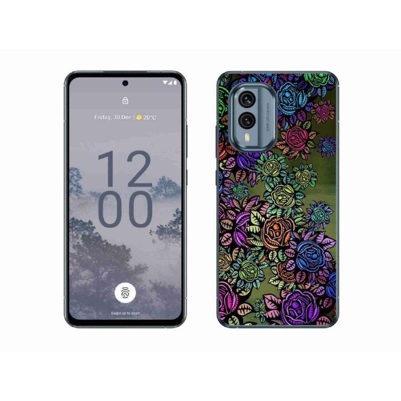 Zselés borítás mmCase a Nokia X30 5G készülékhez - virágok 6