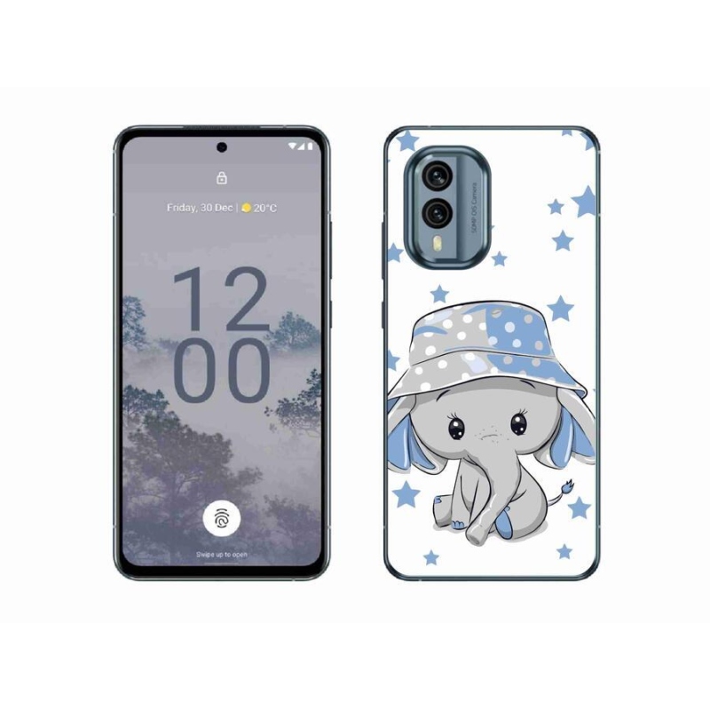 Zselés borítás mmCase a Nokia X30 5G készülékhez - kék elefánt