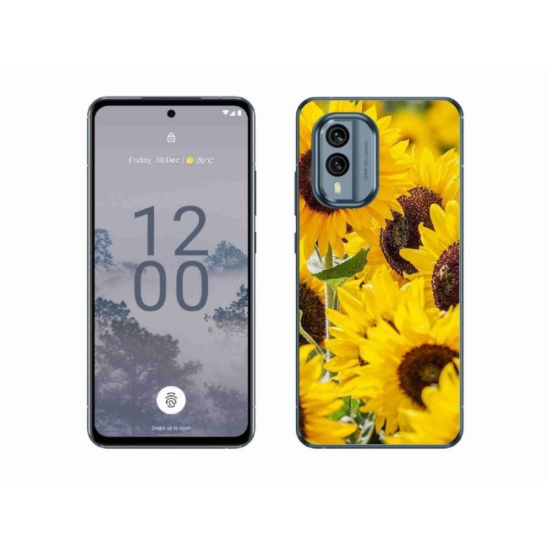 Zselés borítás mmCase a Nokia X30 5G készülékhez - Napraforgó