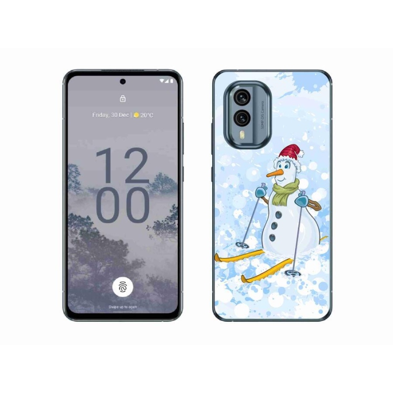 Zselés borítás mmCase a Nokia X30 5G készülékhez - hóember