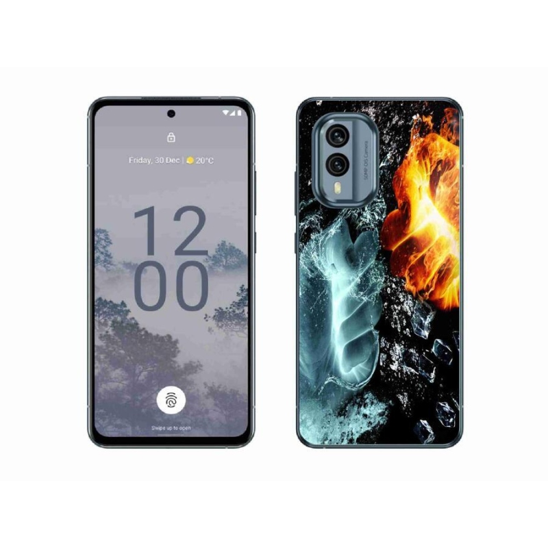 Zselés borítás mmCase a Nokia X30 5G készülékhez - víz és tűz