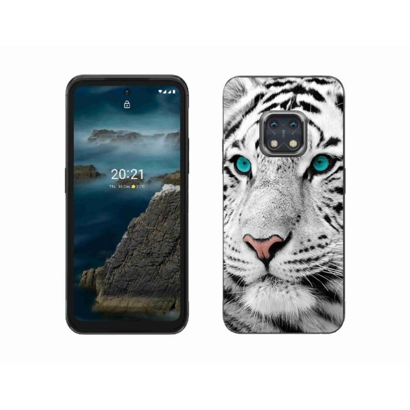 Zselés borítás mmCase a Nokia XR20 készülékhez - fehér tigris