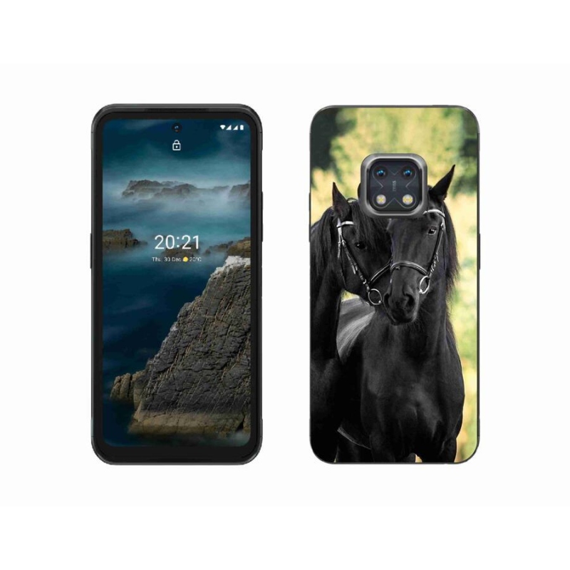 Zselés borítás mmCase a Nokia XR20 készülékhez - két fekete ló