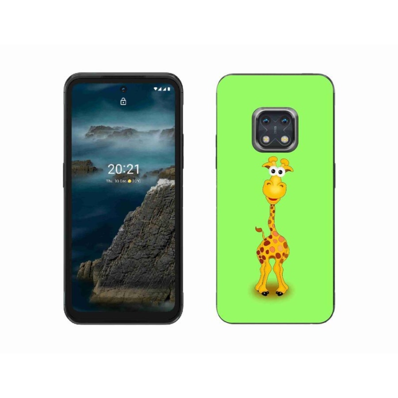 Zselés borító mmCase mobiltelefonhoz Nokia XR20 - rajzfilm zsiráf