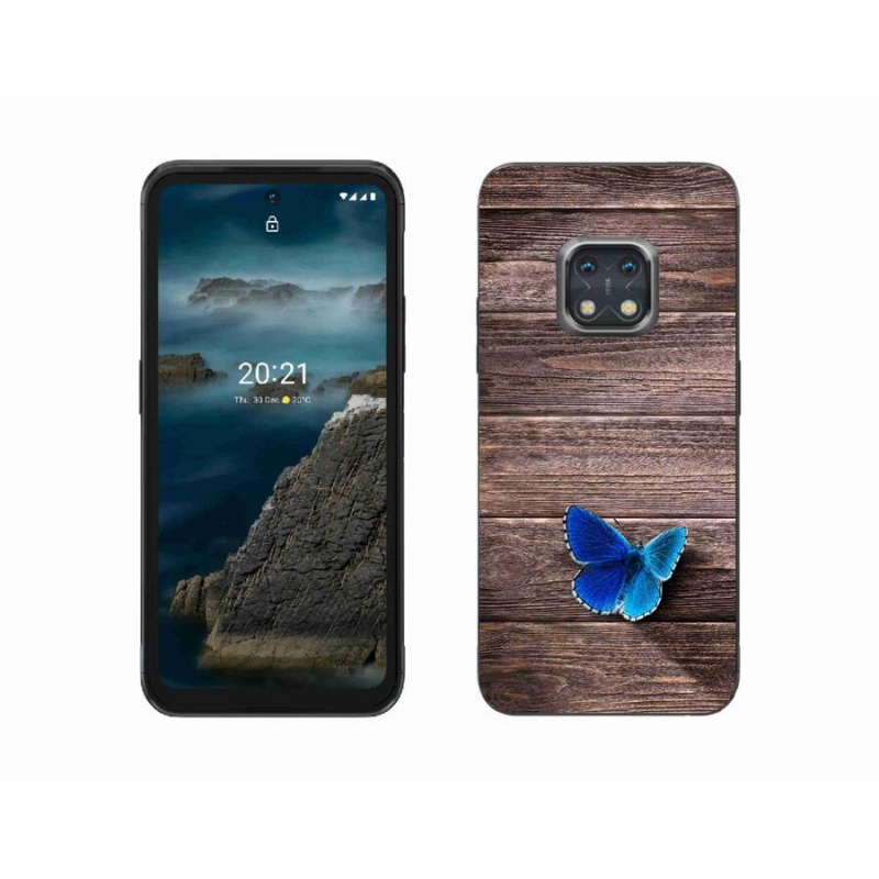Zselés tok mmCase a Nokia XR20 készülékhez - kék pillangó 1