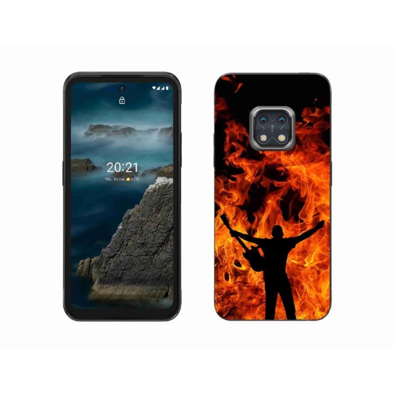 Zselés borító mmCase mobil Nokia XR20 - zenész és tűz