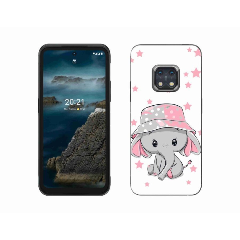 Zselés borítás mmCase a Nokia XR20 készülékhez - rózsaszín elefánt