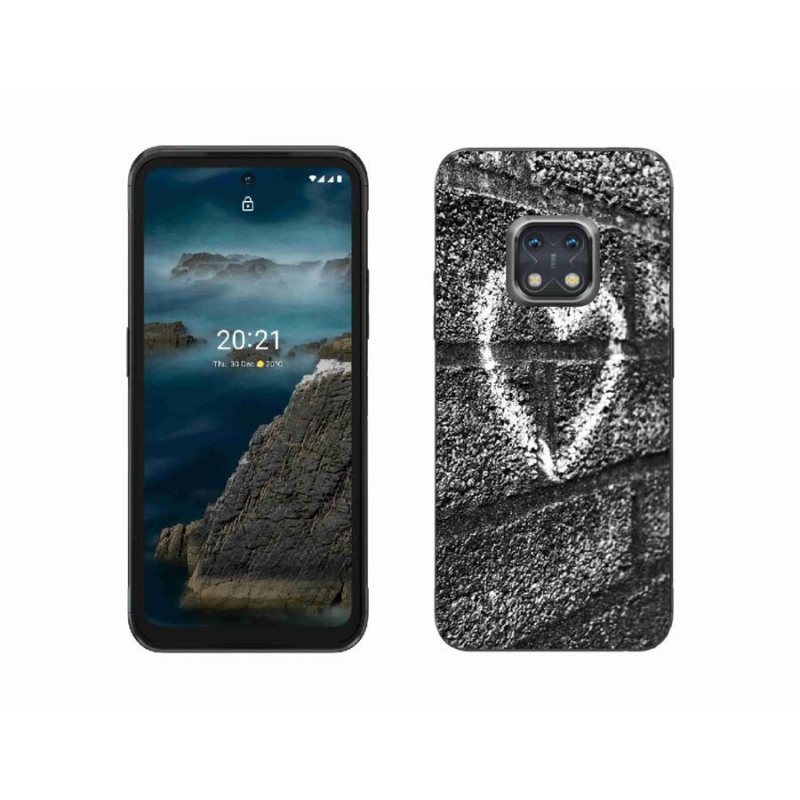 Zselés borítás mmCase a Nokia XR20 készülékhez - szív a falon