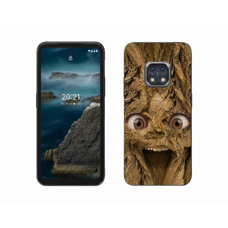 Zselés borítás mmCase a Nokia XR20 készülékhez - boldog fa szemekkel