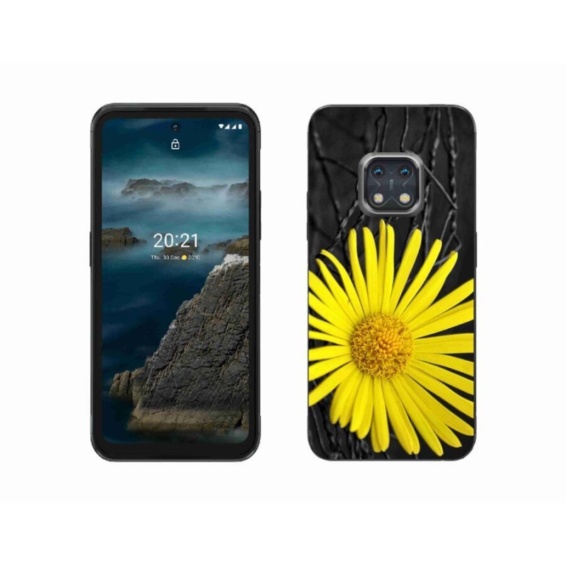 Zselés borítás mmCase a Nokia XR20 készülékhez - sárga virág