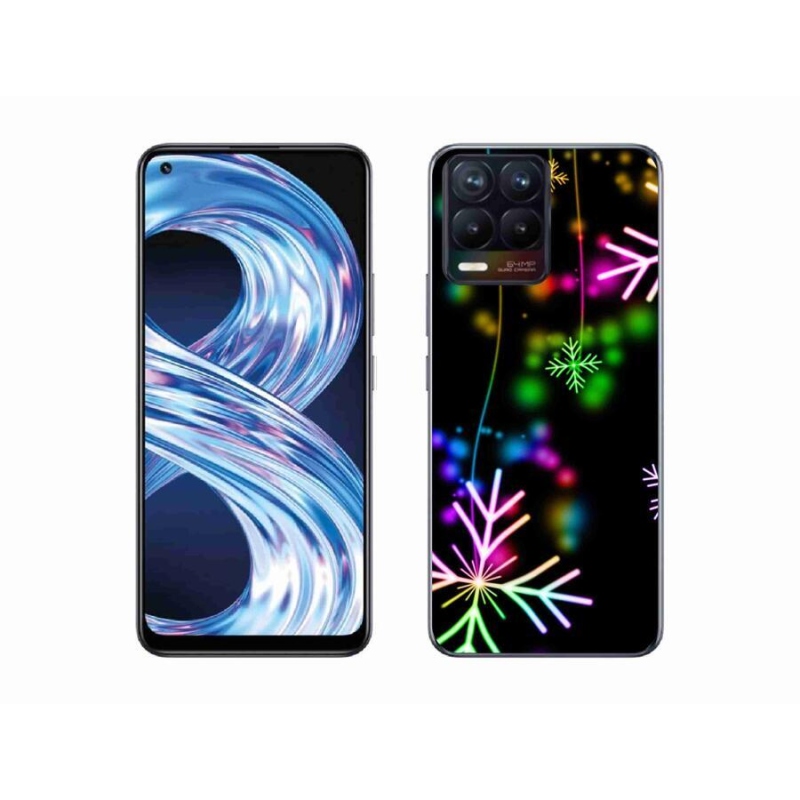 Zselés borítás mmCase a Realme 8 4G készülékhez - színes pelyhekkel