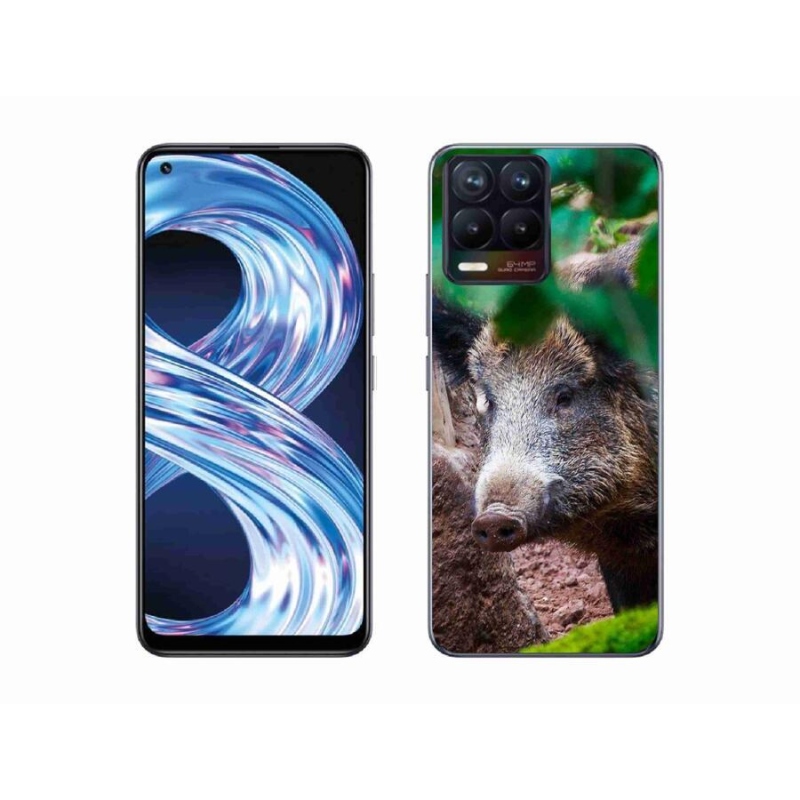 Gél borítás mmCase a Realme 8 4G készülékhez - vaddisznó