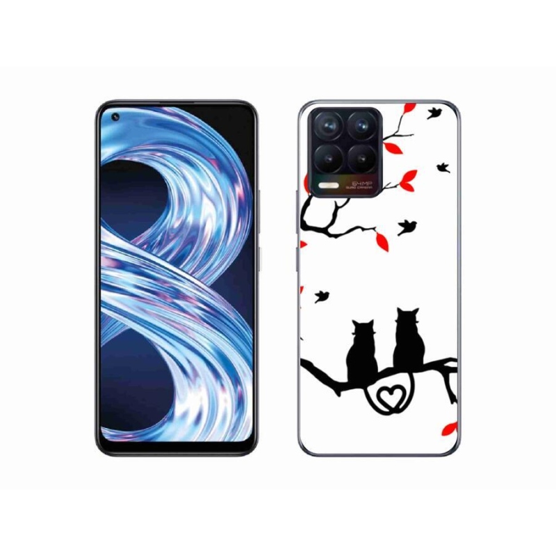 Gél borítás mmCase a Realme 8 4G-hez - macska szeretet