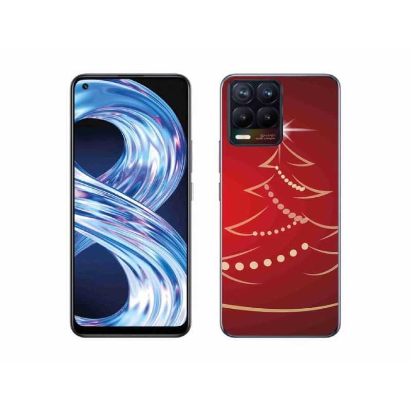 Gél borítás mmCase a Realme 8 4G-hez - karácsonyfa karikatúra